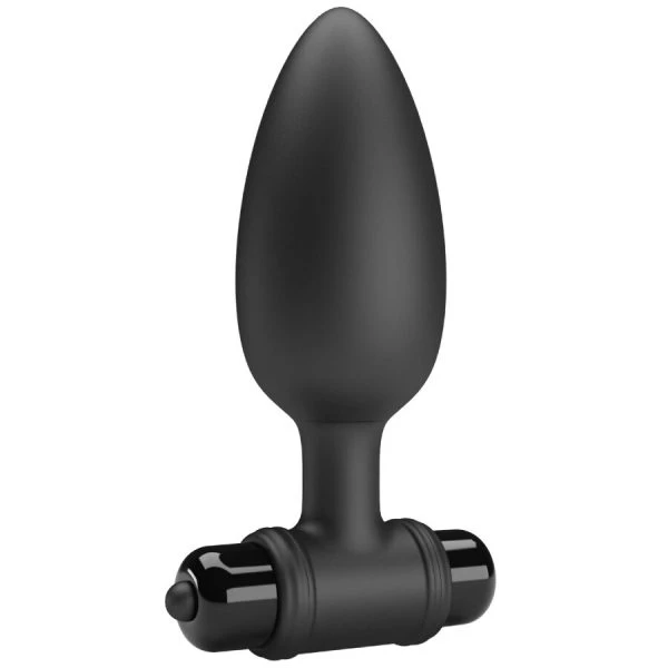 MR Play Super Power Anal Plug met vibratie, siliconen, zwart MR Play Super Power Anal Plug met vibratie, siliconen, zwart