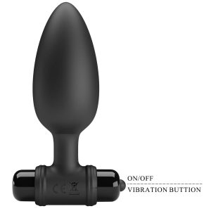 MR Play Super Power Anal Plug met vibratie, siliconen, zwart MR Play Super Power Anal Plug met vibratie, siliconen, zwart - Afbeelding 7