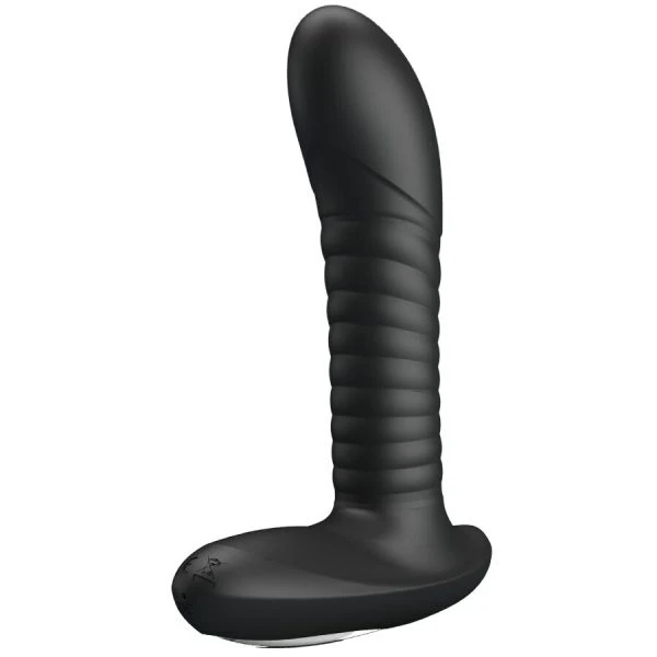 MR Play Prostaatmassageapparaat met Rotatie en Trilling, Siliconen, zwart MR Play Prostaatmassageapparaat met Rotatie en Trilling, Siliconen, zwart