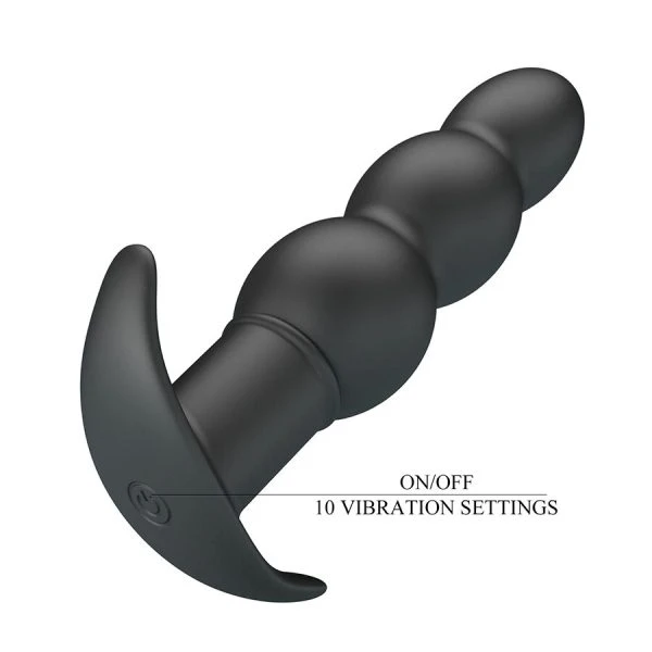 Anal Toys Pretty Love Aeaeas vibrerende anaalplug siliconen zwart