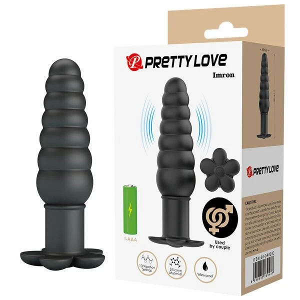Anal Toys Pretty Love Imron Vibrerende Anaplug met 10 Standen, Siliconen