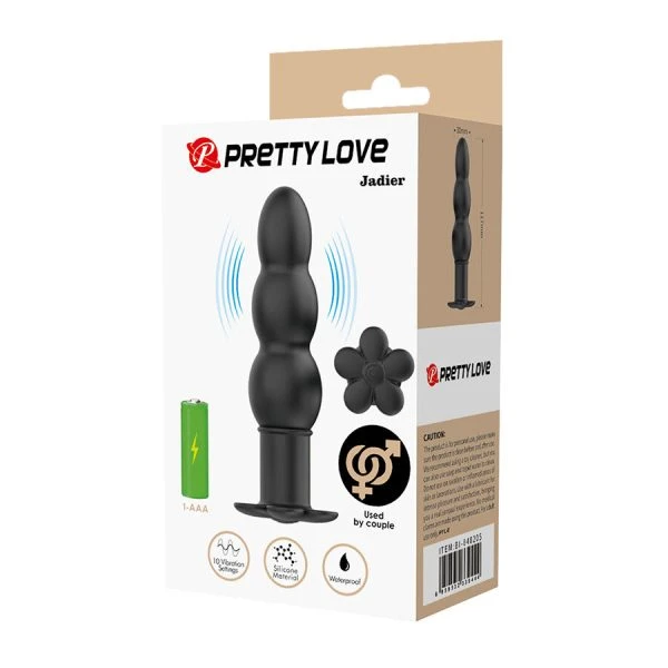 Anal Toys Pretty Love Jadier Trillende Anaalplug Silicone Zwart Anal Toys Pretty Love Jadier Trillende Anaalplug Silicone Zwart