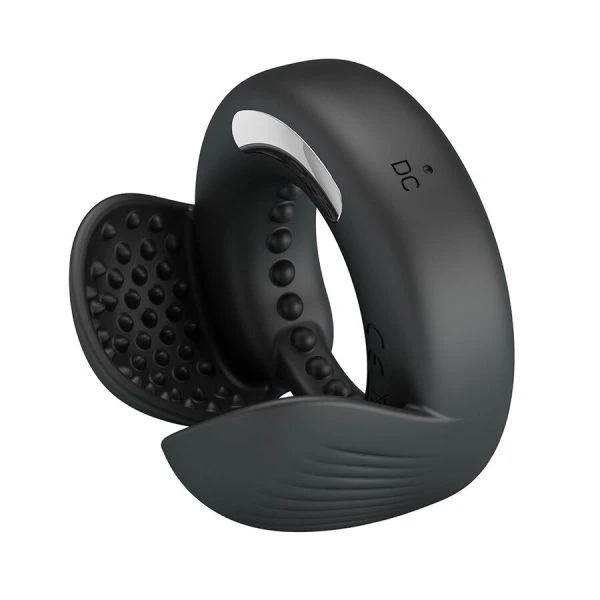 FOR HIM Pretty Love Quentin Penisring met testikelstimulator, siliconen