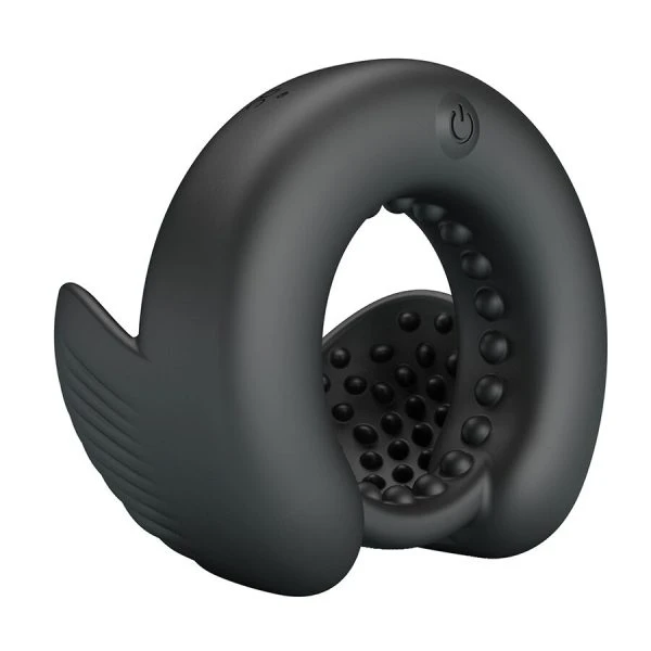 FOR HIM Pretty Love Quentin Penisring met testikelstimulator, siliconen