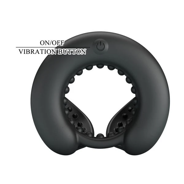 FOR HIM Pretty Love Quentin Penisring met testikelstimulator, siliconen