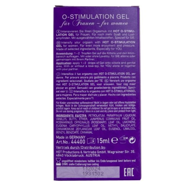 HOT Stimulation Gel for Women 15 ml with warming effect