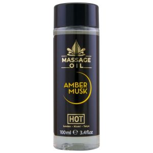 HOT Massageöl Amber & Moschus 100 ml für sinnliche Massagen HOT Massageöl Amber & Moschus 100 ml für sinnliche Massagen – Bild 1