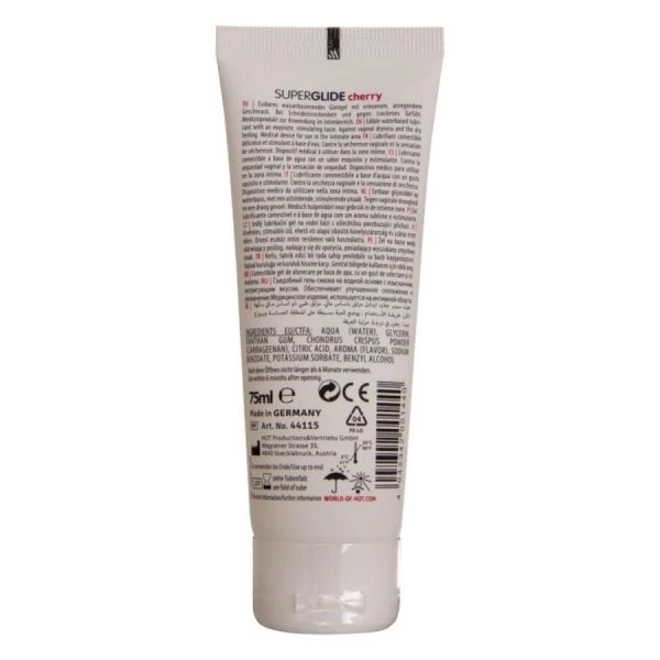HOT eetbaar glijmiddel op waterbasis Kers 75 ml
