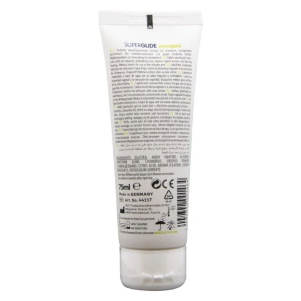 HOT Superglide Eetbare Glijmiddel op Waterbasis Ananas 75 ml