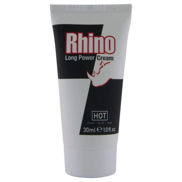 HOT Rhino Long Power Cream 30 ml – Vertragingscrème voor mannen met Ginkgo