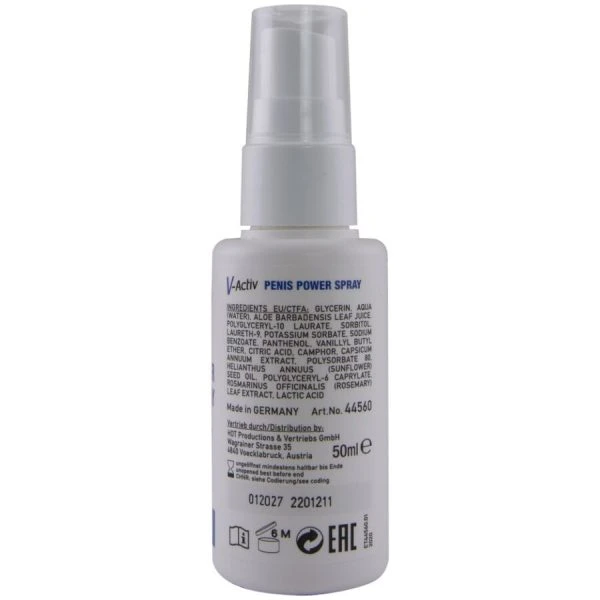 HOT V-aktiv Penisspray voor mannen met stimulerende werking 50 ml HOT V-aktiv Penisspray voor mannen met stimulerende werking 50 ml