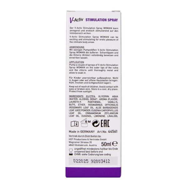 HOT V-activ Stimulatiespray voor vrouwen 50 ml met warmte-effect