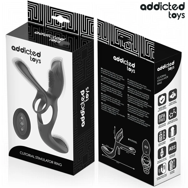 Addicted Toys Doppelter Penisring mit Klitorisstimulator, 10 Vibrationsmodi Addicted Toys Doppelter Penisring mit Klitorisstimulator, 10 Vibrationsmodi