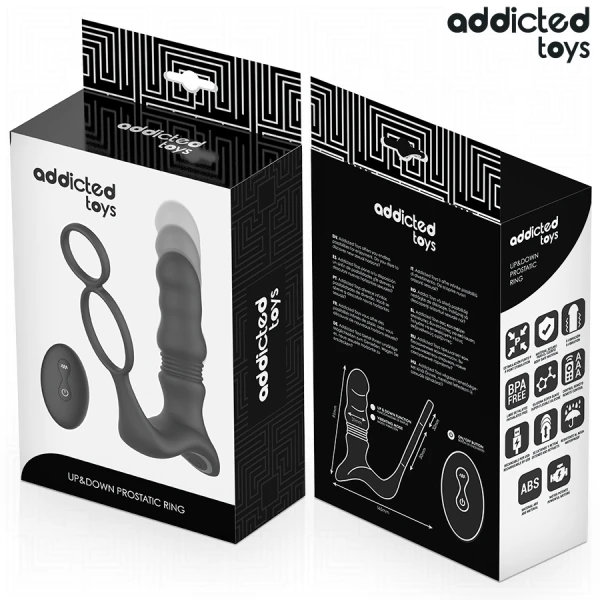 Addicted Toys Up&down Prostatarand met stoot- en vibratiefunctie