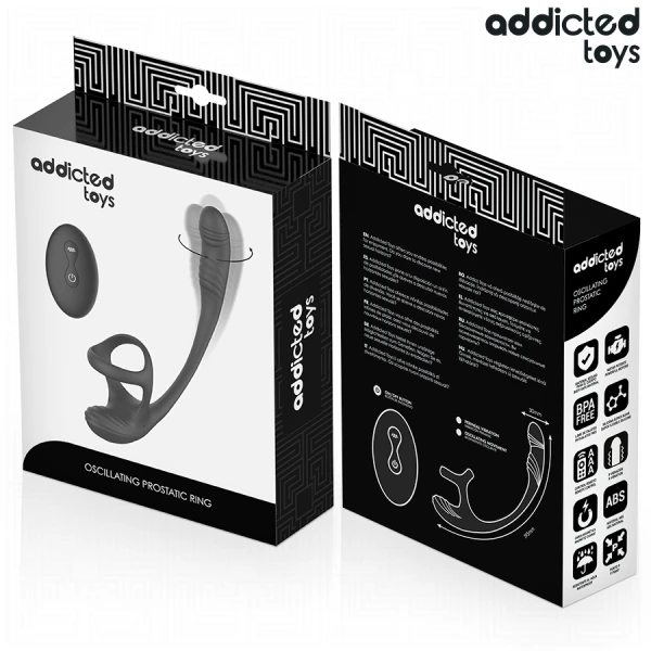 Addicted Toys Anal Vibrator with Testicle Stimulator and 360° Wave Motion