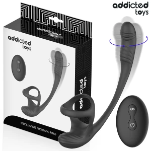 Addicted Toys Analvibrator mit Hodenstimulator und 360°-Wellenbewegung