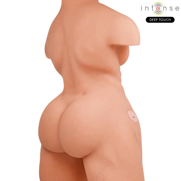 Intense Deep Touch Masturbator Torso met Anus en Dildo, Vibratie en Stootfunctie Intense Deep Touch Masturbator Torso met Anus en Dildo, Vibratie en Stootfunctie