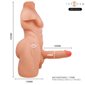 Intense Deep Touch Masturbator Torso met Anus en Dildo, Vibratie en Stootfunctie Intense Deep Touch Masturbator Torso met Anus en Dildo, Vibratie en Stootfunctie - Afbeelding 6