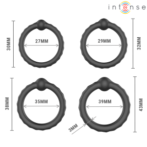 Intense FOR HIM Penisring-Set met 4 ringen Model 10 Intense FOR HIM Penisring-Set met 4 ringen Model 10 - Afbeelding 5