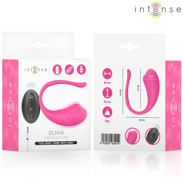 Intense Remote Control Vibrations-Ei Olivia Pink mit Fernbedienung