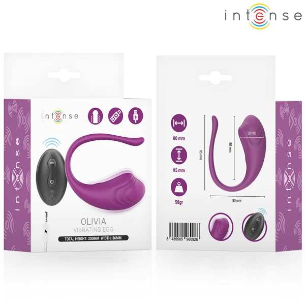Intense Remote Control Vibrations-Ei Olivia Purple met afstandsbediening