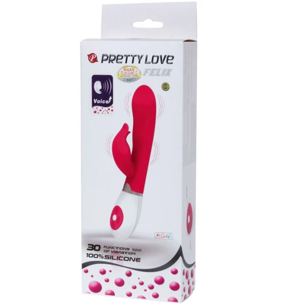 High Tech Pretty Love Flirtation Felix Vibrator met clitorisstimulator en spraakbesturing High Tech Pretty Love Flirtation Felix Vibrator met clitorisstimulator en spraakbesturing