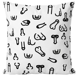 Diablo Picante Sierkussen met Penis-Motief 30 x 30 cm wit Diablo Picante Sierkussen met Penis-Motief 30 x 30 cm wit - Afbeelding 1