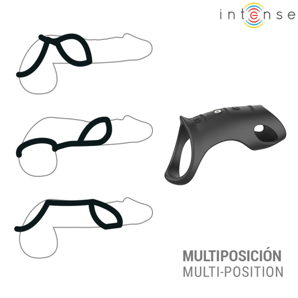 Intense FOR HIM adjustable penis ring with stimulation extension
