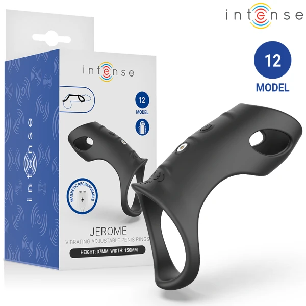 Intense FOR HIM adjustable penis ring with stimulation extension