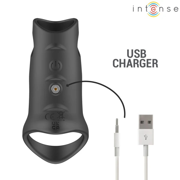 Intense FOR HIM adjustable penis ring with stimulation extension