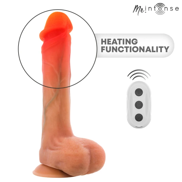 Mr. Intense siliconen dildo Bradley met warmte-effect en afstandsbediening
