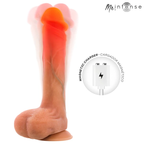 Mr. Intense siliconen dildo Bradley met warmte-effect en afstandsbediening