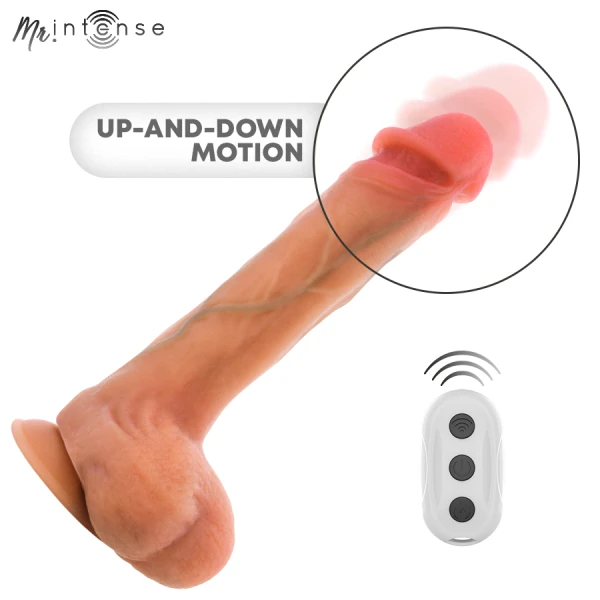 Mr. Intense siliconen dildo Bradley met warmte-effect en afstandsbediening