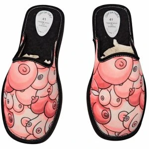 Diablo Picante Boobs-Huisslippers voor kleine borstmaten 36-37-38