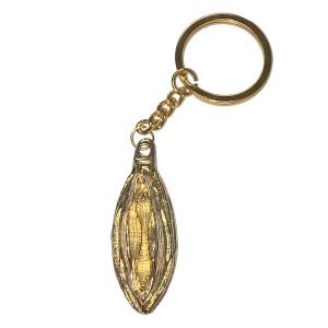 Diablo Picante Sleutelhanger met gouden lippen van metaal Diablo Picante Sleutelhanger met gouden lippen van metaal - Afbeelding 1