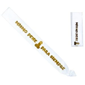Diablo Picante Metallic Penis White Band Party-sjerp wit/zilver