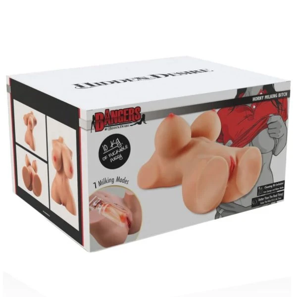 Hidden Desire Masturbator-Torso Horny Milking Bitch met melkfunctie
