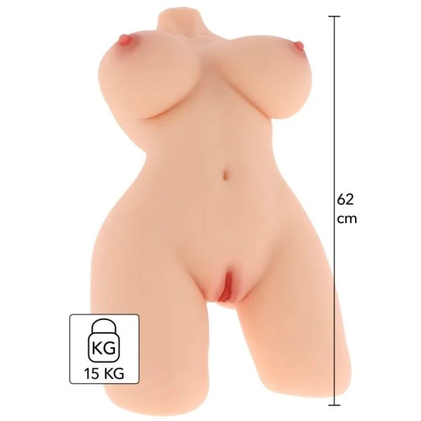 Hidden Desire Masturbator-Torso Verborgene Begierde mit Doppelkanal