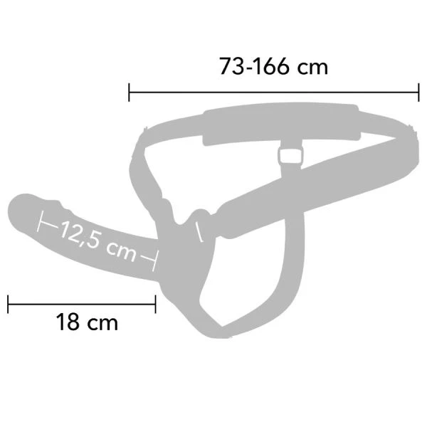 Hidden Desire Penis-Sleeve om om te gespen met 10 vibratiestanden 18 cm