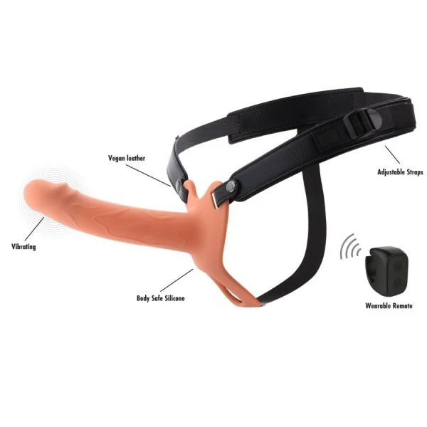 Hidden Desire Penis-Sleeve om om te gespen met 10 vibratiestanden 18 cm