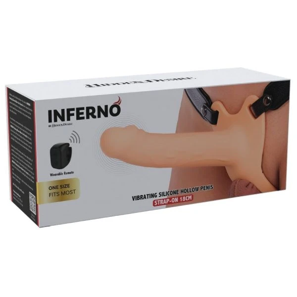 Hidden Desire Penis-Sleeve om om te gespen met 10 vibratiestanden 18 cm