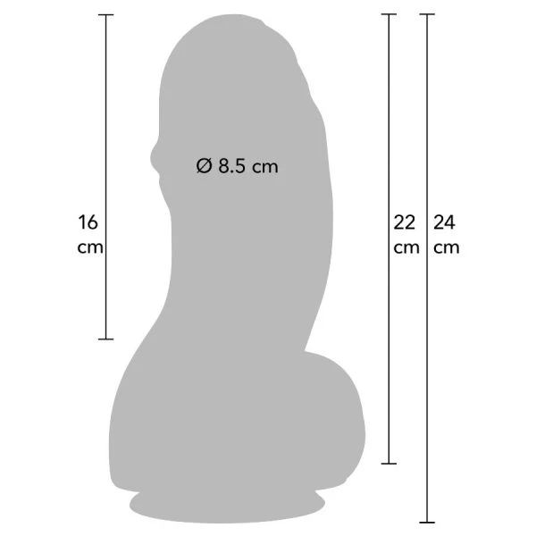 Hidden Desire Dildo Inferno Fat Boys 22 cm met zuignap