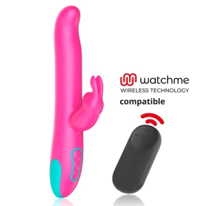 Happy Loky Rabbit-Vibrator Pluto met roterende kralen en afstandsbediening