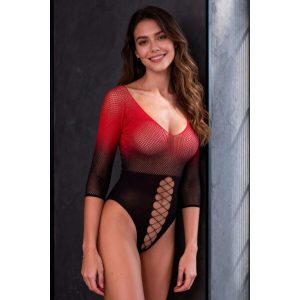 Passion Woman Bodystockings Mesh-Bodystocking schwarz-rot Passion Woman Bodystockings Mesh-Bodystocking schwarz-rot – Bild 2