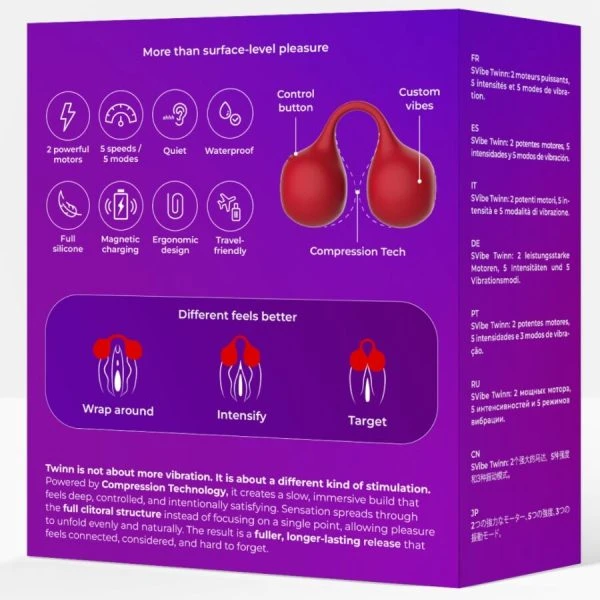 Snail Vibe Twinn Cherry Finger Vibrator mit Touch-Sense-Technologie