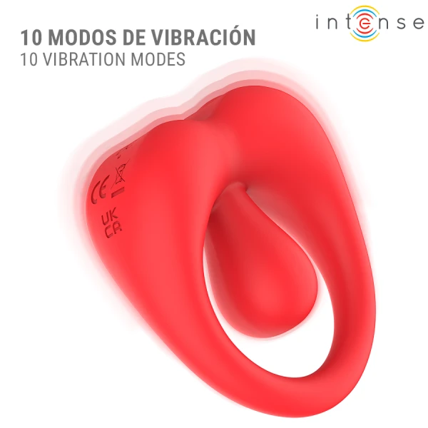 Intense for Him Russell Vibrerende Penisring met Clitorisstimulator rood Intense for Him Russell Vibrerende Penisring met Clitorisstimulator rood