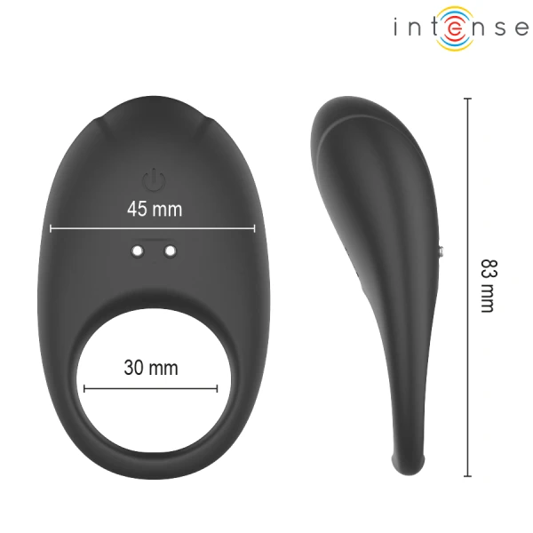 Intense FOR HIM Penisring met Clitorisstimulator Merlotte, zwart