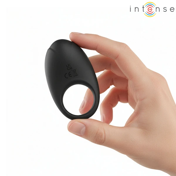 Intense FOR HIM Penisring met Clitorisstimulator Merlotte, zwart