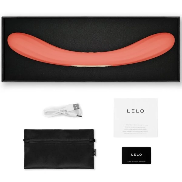 Lelo Boomerang Double-End Vibrator voor Paren koraalrood