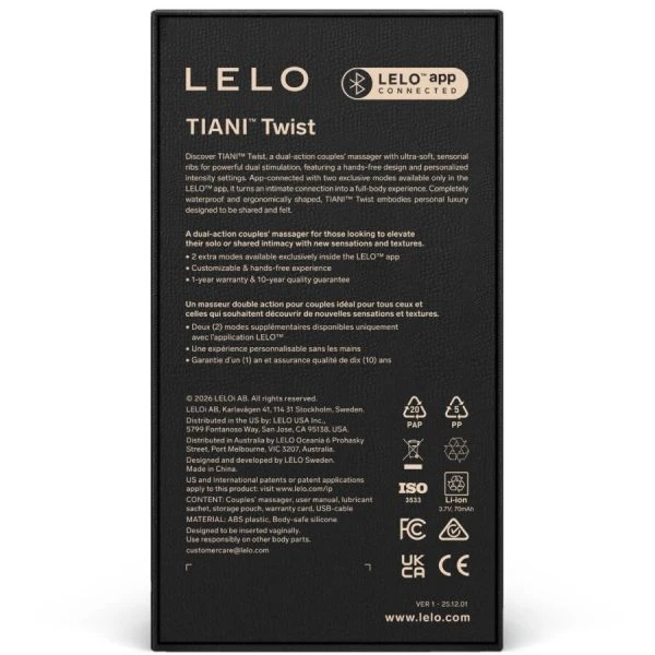 Lelo Tiani Twist Couples Vibrator mit App-Steuerung Lelo Tiani Twist Couples Vibrator mit App-Steuerung